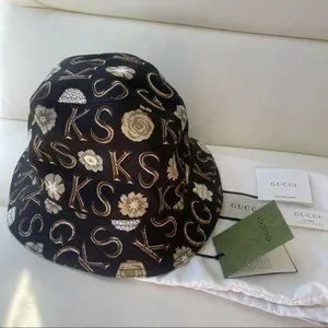 New Authentic Gucci Ken Scott GG monogram Canvas bucket Hat black S 57cm New Authentic Gucci Ken Scott GG monogram Canvas bucket Hat  main image 4